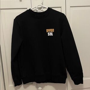 Saturday Night Live Black Crewneck Sweater with Graphic